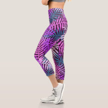 トレンディートロピカルパー葉ムパターンパープルティール（緑がかった色）