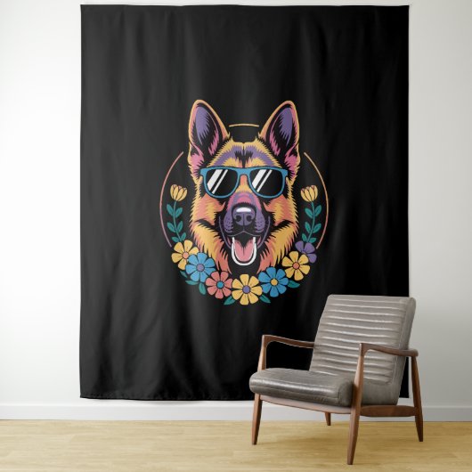 トレンディードイツの羊飼いフローラスタイル タペストリー (インサイチュ)