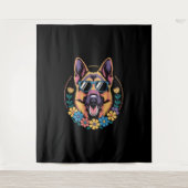 トレンディードイツの羊飼いフローラスタイル タペストリー (正面)