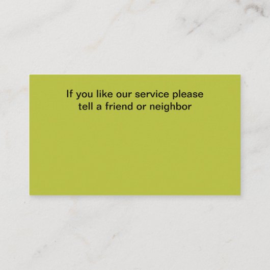 トレンディードッグシッター犬歩くサービス 名刺 (裏面)