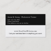 トレンディードッグトレーニング編集可能名刺 名刺 (裏面)