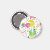 トレンディードットパターン装飾用クッション飲料用コースター マグネット (正面/裏面)