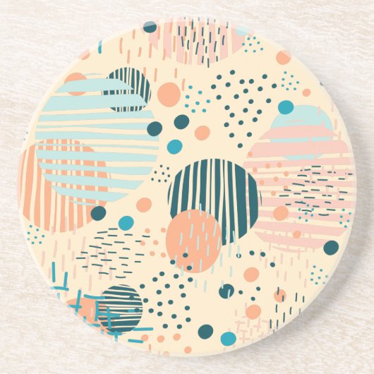 トレンディードットパターン装飾用クッション コースター (正面)