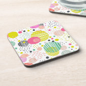 トレンディードットパターン装飾用クッション コースター (左側)