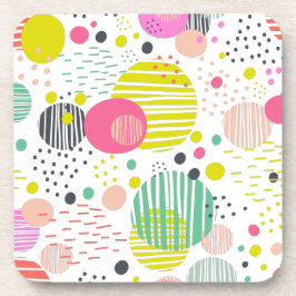 トレンディードットパターン装飾用クッション コースター