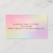 トレンディードットホログラフィックインスタグラムソーシャルメディア 名刺 (裏面)