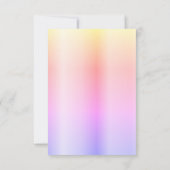 トレンディードレススターズネイビーブルーホログラフィックスウィート15 招待状 (裏面)