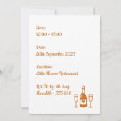 トレンディードードルハンドドロースタイルブライダルブランチシャワー 招待状 (裏面)