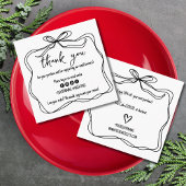 トレンディードードルボウリボン小規模企業ありがとう スクエア名刺