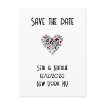 トレンディードードルラブハート白黒レッドアートデコ