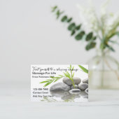 トレンディーナチュラルマッサージセラピスト名刺 名刺 (スタンド正面)
