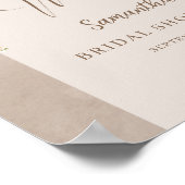 トレンディーニュートラルwildflowers boho archウェルカムサイン ポスター (角)