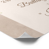 トレンディーニュートラルwildflowers boho arch coundown ポスター (角)