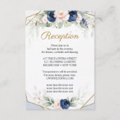 トレンディーネイビーと赤面フローラFsuc金ゴールド披露宴 エンクロージャーカード (正面)