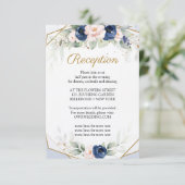 トレンディーネイビーと赤面フローラFsuc金ゴールド披露宴 エンクロージャーカード (スタンド正面)