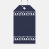 トレンディーネイビートナカイタイポグラフィメリークリスマス ギフトタグ (裏面)