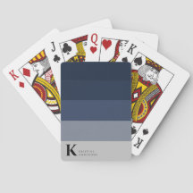 トレンディーネイビーブルーグラデーショングレイクラシックモノグラム