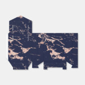 トレンディーネイビーブルーバラゴールドフォイルマーブル フェイバーボックス (折り畳みなし)