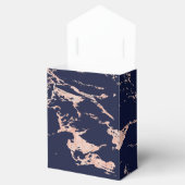 トレンディーネイビーブルーバラゴールドフォイルマーブル フェイバーボックス (オープン)