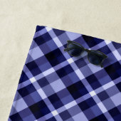 トレンディーネイビーブループレイドパターンビーチタオル ビーチタオル (インサイチュ)