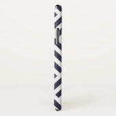 トレンディーネイビーブルーモノグラム矢印ダイヤモンドパターン Case-Mate iPhoneケース (裏面/右)