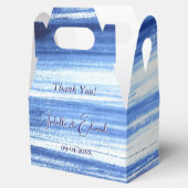 トレンディーネイビー水色ブラシストロークパターン フェイバーボックス (オープン)