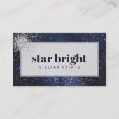 トレンディーネイビー&シルバーナイトスカイプロフェッショナル 名刺 (正面)