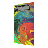 トレンディーネオンオレンジ赤ブルー緑抽象芸術 ミニクリップボード (アングル2)