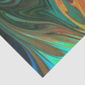 トレンディーネオンオレンジ赤ブルー緑抽象芸術 薄葉紙 (詳細)