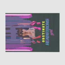 トレンディーネオンサイバーパンク頑固な頑固な少女 薄葉紙