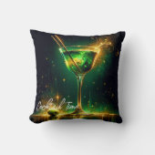 トレンディーネオンパーティー時間パーソナライズされた クッション (正面)