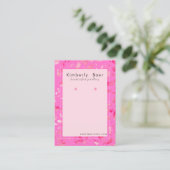 トレンディーネオンピンクテラゾイヤリングディスプレイ 名刺 (スタンド正面)