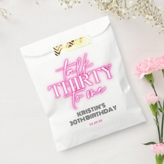 トレンディーネオンピンクトーク30歳の誕生日 フェイバーバッグ (封をした状態)