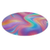 トレンディーネオンピンクブルーグリーン抽象芸術波 カッティングボード (角)