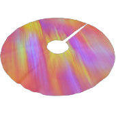 トレンディーネオンブライトレッドピンクイエロー抽象芸術 ブラッシュドポリエステルツリースカート (アングル)