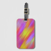 トレンディーネオンブライトレッドピンクイエロー抽象芸術 ラゲッジタグ (正面縦)