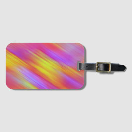 トレンディーネオンブライトレッドピンクイエロー抽象芸術 ラゲッジタグ
