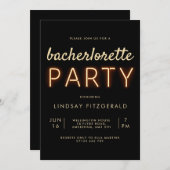 トレンディーネオンライトバチェロレッテ 招待状 (正面/裏面)