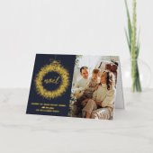 トレンディーノエルリースクリスマスフォト実在 箔グリーティングカード (正面)