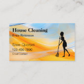 トレンディーハウスクリーニングユニーク名刺 名刺 (正面)