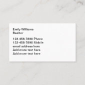 トレンディーハウスシ実在ンボルエステート名刺 名刺 (裏面)