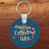 トレンディーハッピーカナダデー キーホルダー (正面)