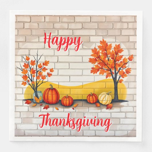 トレンディーハッピーサンクスギビング美しい秋 (正面)