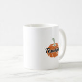 トレンディーハッピーサンクスギビング コーヒーマグカップ (正面右)