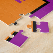 トレンディーハッピーハローウィンオレンジ格言 ジグソーパズル (側面)