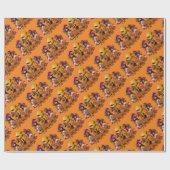 トレンディーハッピーハローウィンオレンジ格言 ラッピングペーパー (フラット)