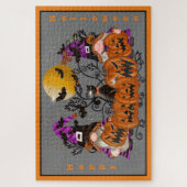 トレンディーハッピーハローウィングレイ格言 ジグソーパズル (縦)