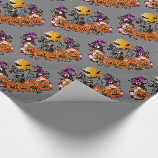トレンディーハッピーハローウィングレイ格言 ラッピングペーパー (角)