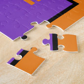 トレンディーハッピーハローウィンパープル格言 ジグソーパズル (側面)