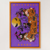 トレンディーハッピーハローウィンパープル格言 ジグソーパズル (縦)